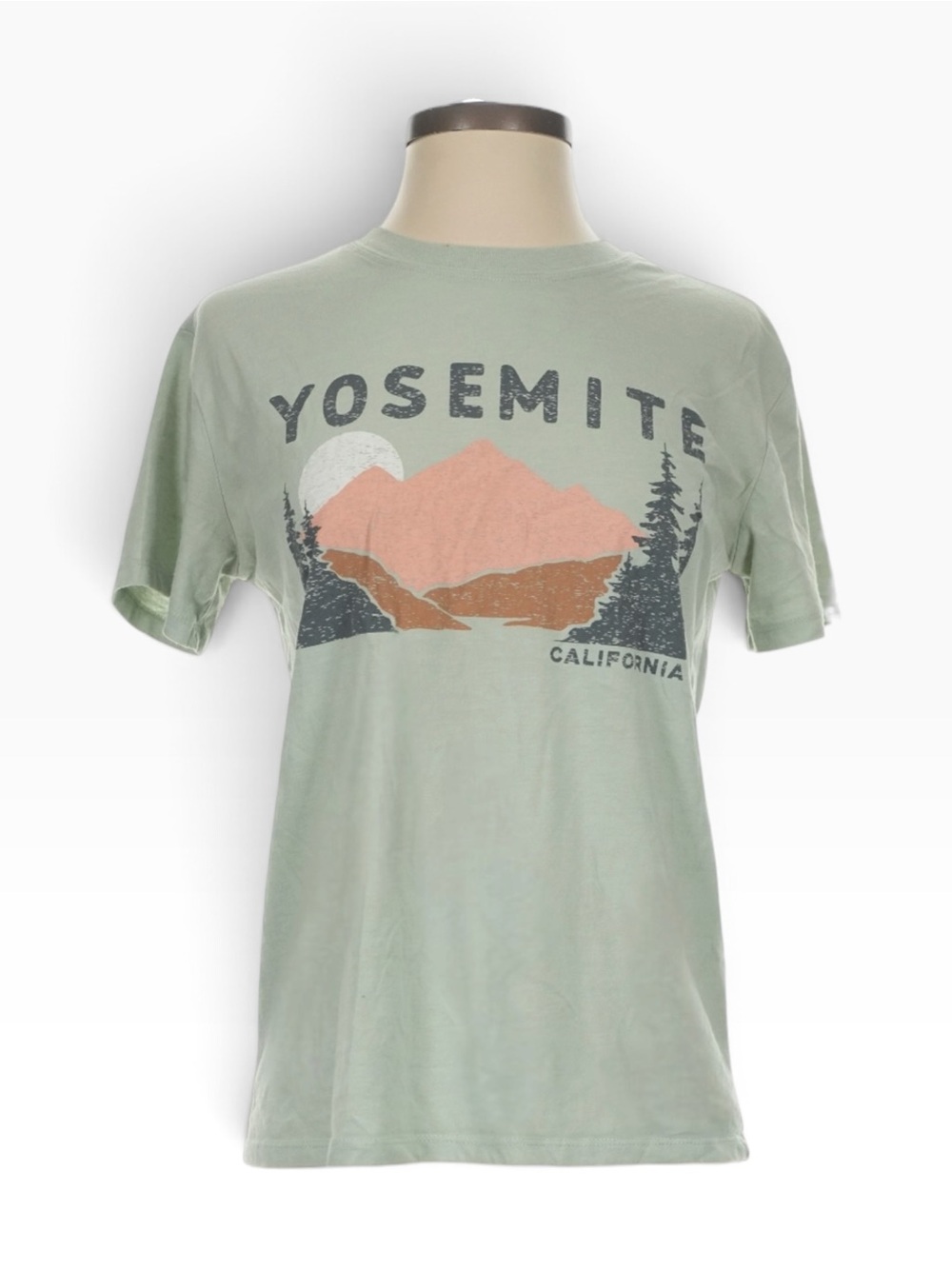 Zoe + Liv Yosemite California Graphic T Shirt XL Sage Green National Park NWT